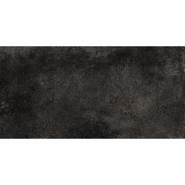 London Black R11 Textured Porcelain Tile 24×48 Image