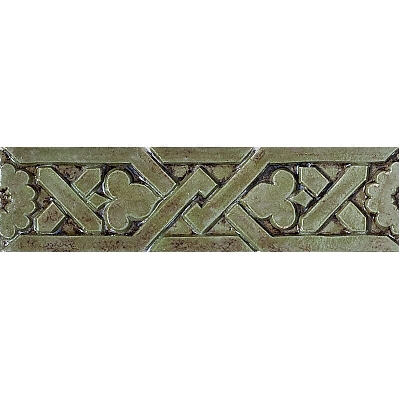 Ashbee B-8 Glazed Ceramic Border Tiles 1 1/2x6