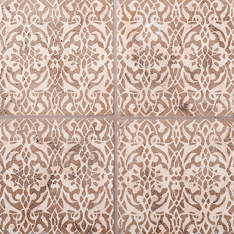 Millefleurs-11 Glazed Ceramic Tile 6x6