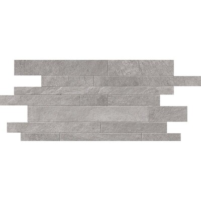 Silver Flow Natural Muretto Stone Look Porcelain Mosaic 12x24