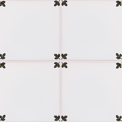 192a Garden Blanc, Poly Glazed Ceramic Tile 5 1/2x5 1/2