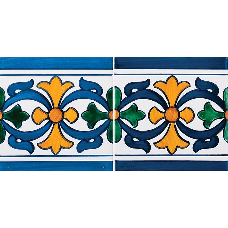 393 Full Border Glazed Ceramic Borders 5 1/2×5 1/2 Image