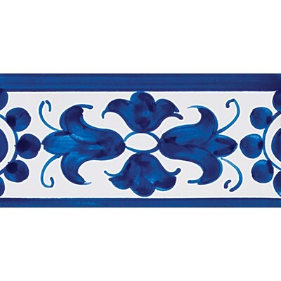 408 Border Blue Glazed Ceramic Borders 2 3/4x5 1/2