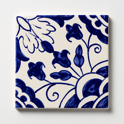 Camelias Glazed Ceramic Tile 6x6