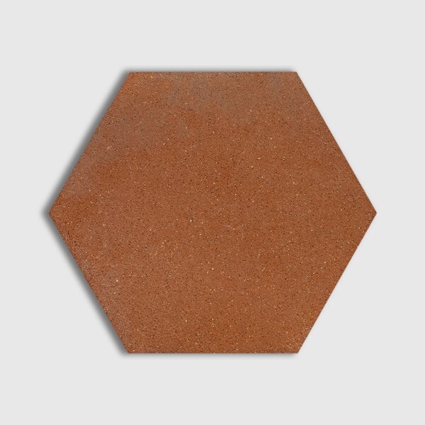 Hexagon Satin Terracotta Tile 10x10