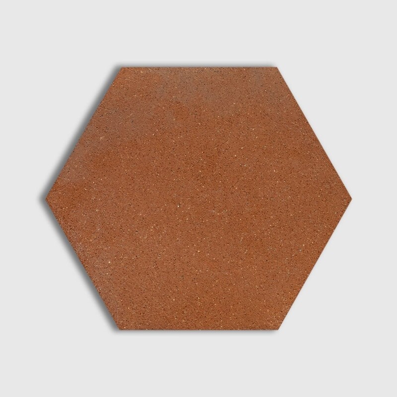 Satin Natural Hexagon Terracotta Tile 10x10