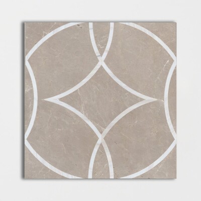 Graceful Cirque Polished Marble Decorative 24x24