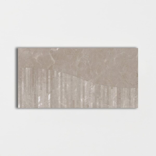 Fawn Grey Polished Midtown Marble Patterns 12x24