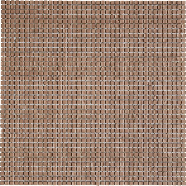 Salmone Matte 1/4×1/4 Recycle Glass Mosaic 11 1/2×11 1/2 Image