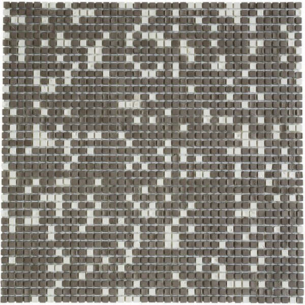 Fango Talco Matte 1/4×1/4 Recycle Glass Mosaic 11 1/2×11 1/2 Image