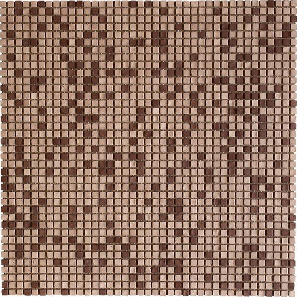 Salmone Mattone Matte 1/4×1/4 Recycle Glass Mosaic 11 1/2×11 1/2 Image