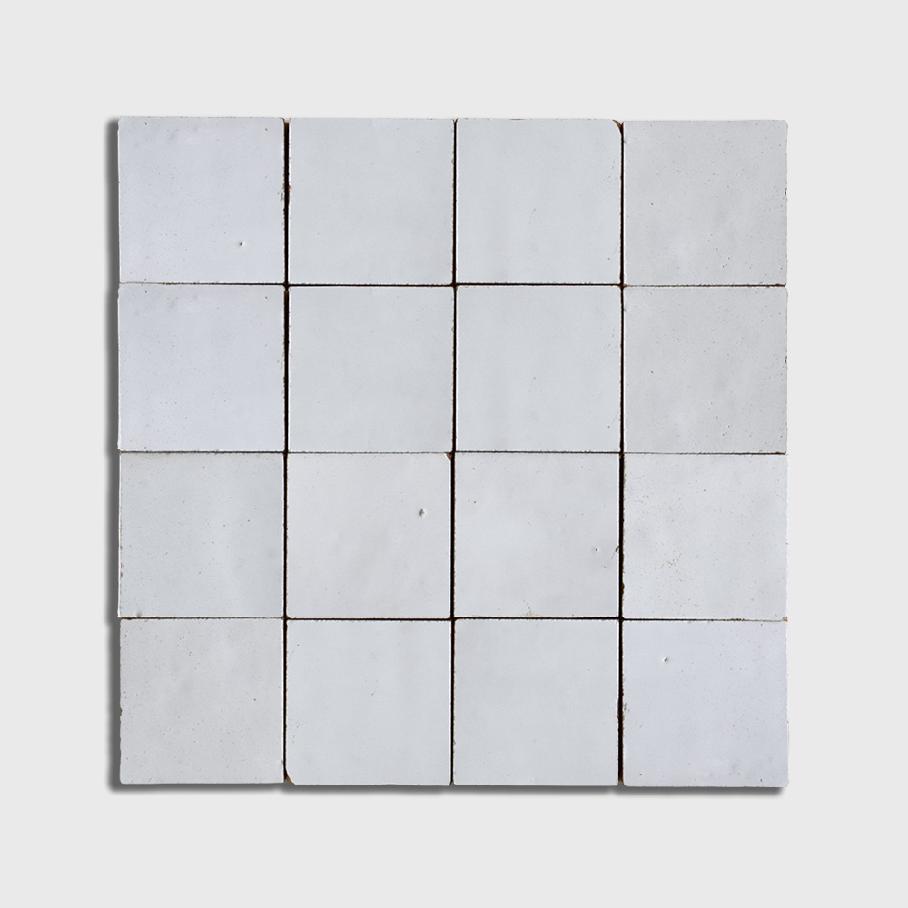 Blanc Niege Glossy Zellige Mosaic 11 1/4x11 1/4