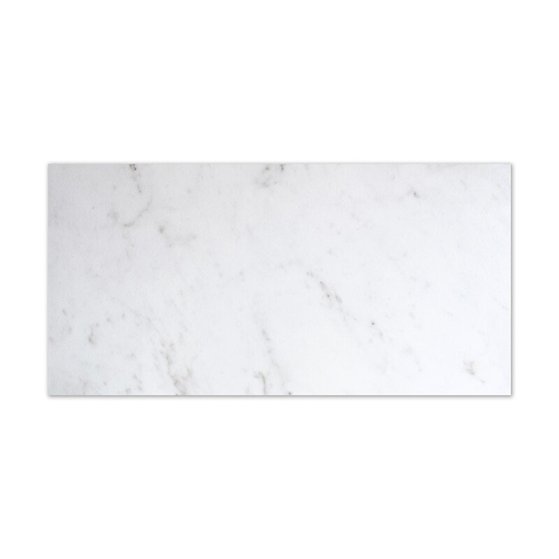 Bianco Carrara Natural Marble Look Porcelain Tile 12x24