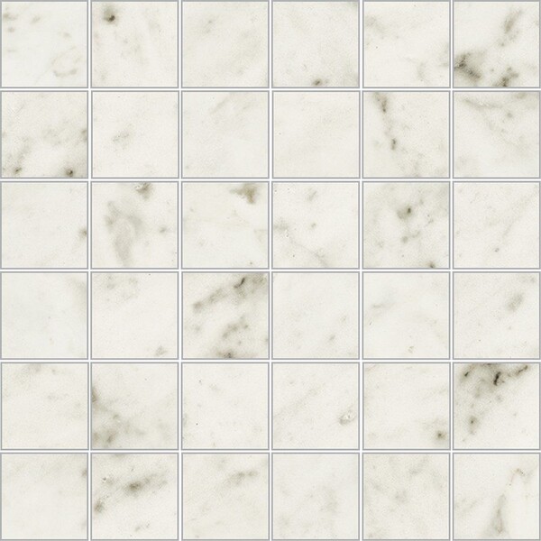 Bianco Carrara Natural 2×2 Porcelain Mosaic 12×12 Image