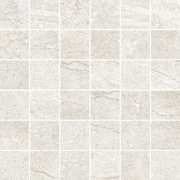 Piastrelle a mosaico in porcellana Snow Matte 2x2 per paraschizzi di cucine moderne, prodotte da Country Floors.
