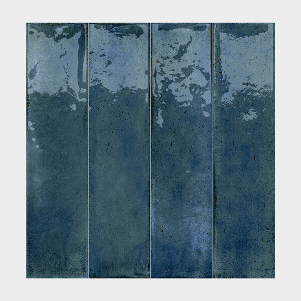 Fusion Blue Polished Porcelain Tile 2 1/2×10 Image