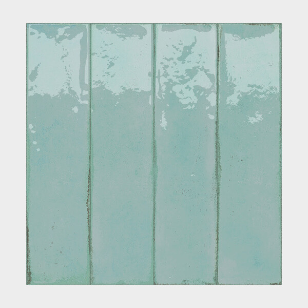 Fusion Acquamarina Polished Porcelain Tile 2 1/2×10 Image
