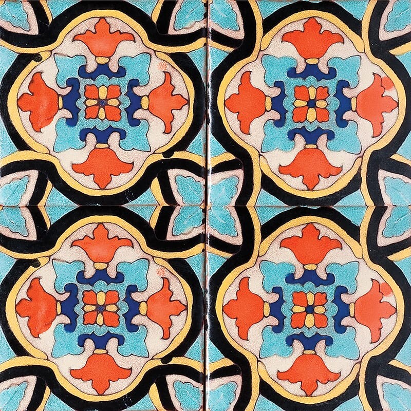 Design 159-b Glazed Ceramic Tiles 6x6