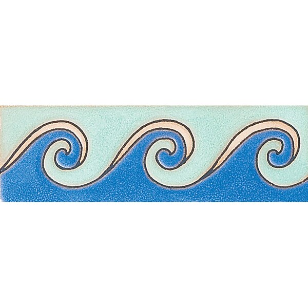 400 Glazed Peggys Wave Ceramic Borders 2×6 Image