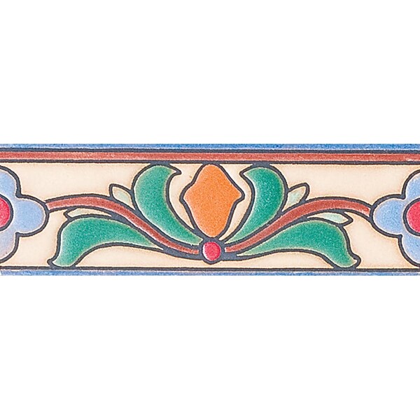 286 Glazed Topanga Flower Ceramic Borders 2×6 Image