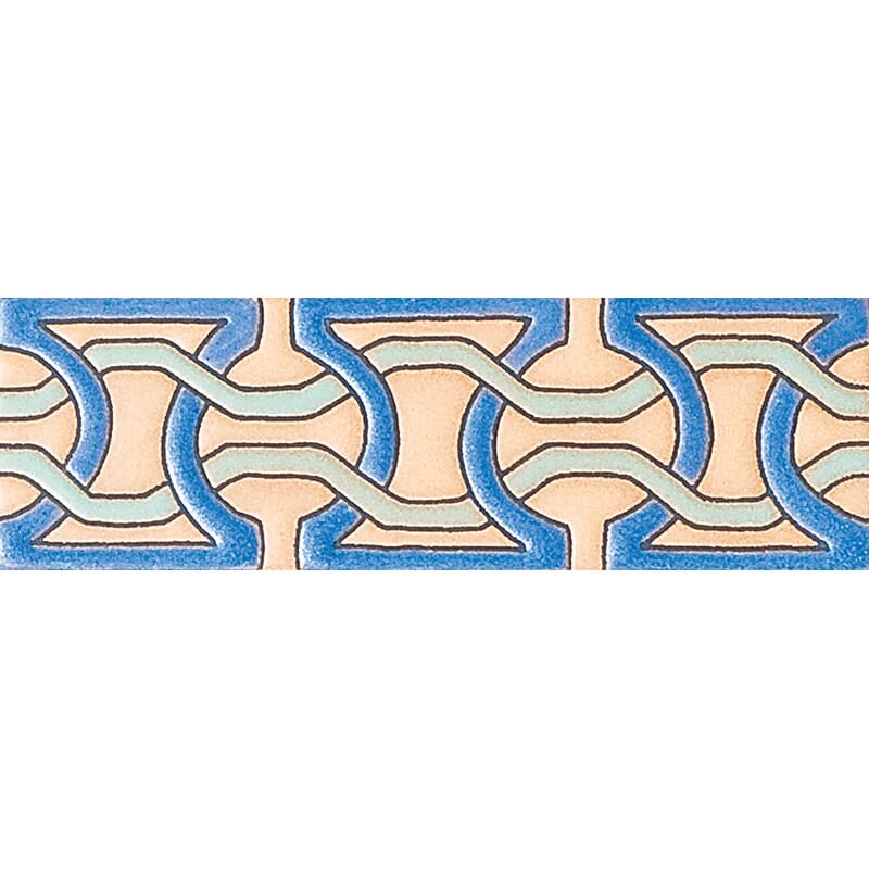239 Glazed Moroccan Chain Ceramic Borders 2x6