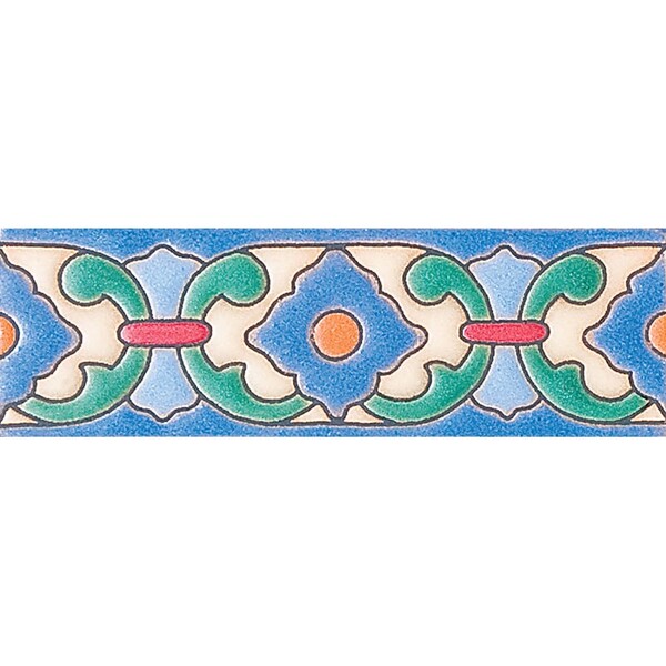 486 Glazed Royal Flower Ceramic Borders 2×6 Image