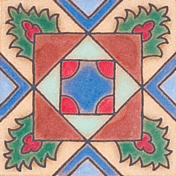 217 Glazed Maple Leaf Ceramic Tile 3×3 Image