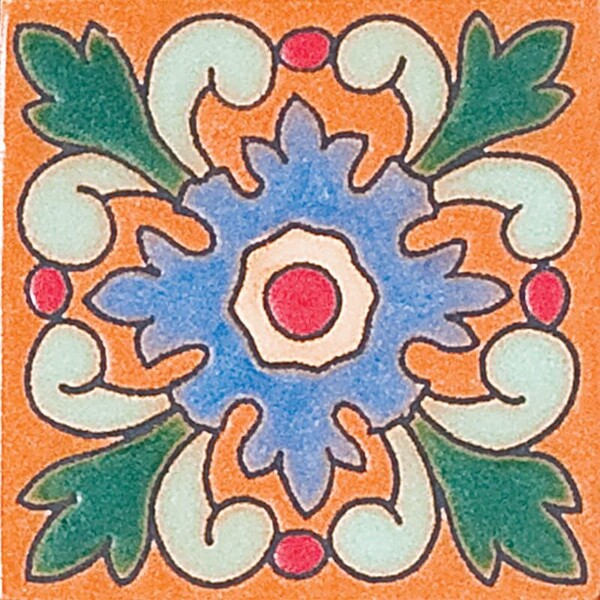 317 Glazed Spanish Crest Ceramic Tile 3×3 Image