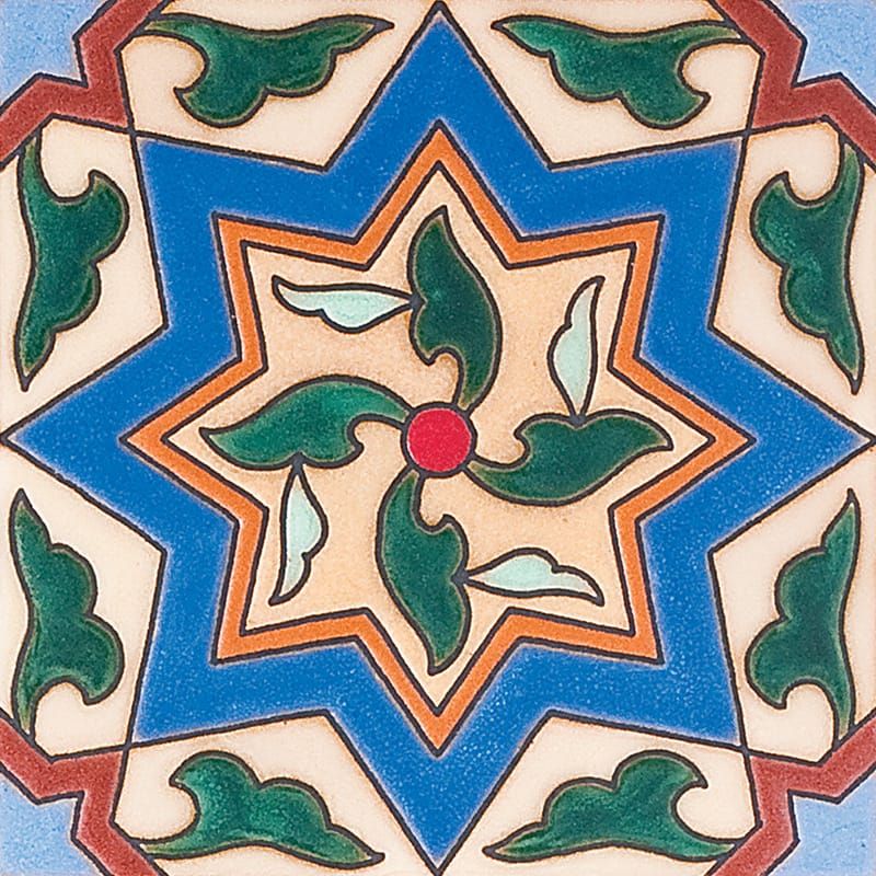 384 A Glazed Ceramic Tile 6x6