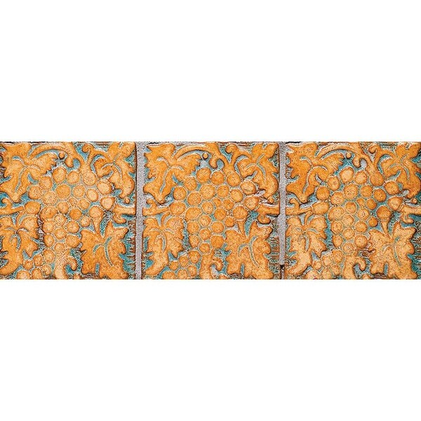 134r B Grape Relief Glazed Ceramic Tile 4×4 Image
