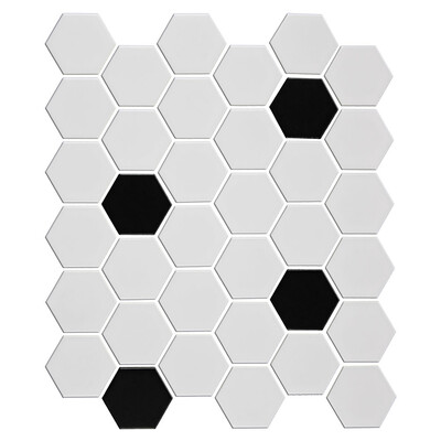 Alpine Matte Hexagon 2 Porcelain Mosaic 10 3/4x12 3/8