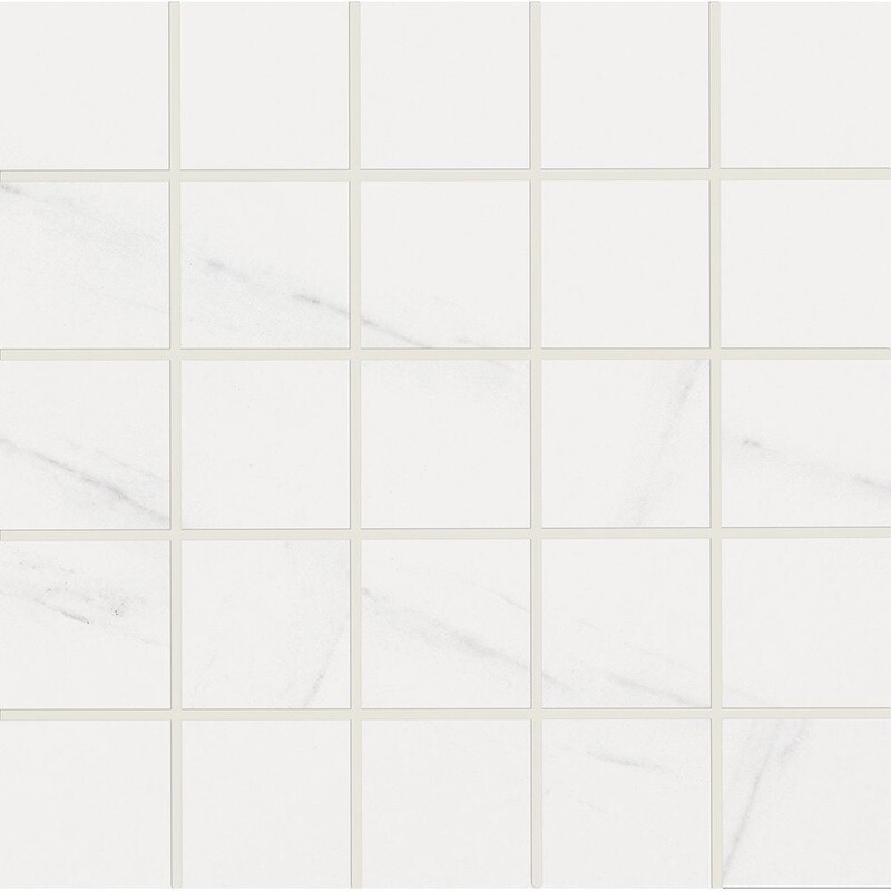 Carrara Honed 2x2 Marble Look Porcelain Mosaics 12x12