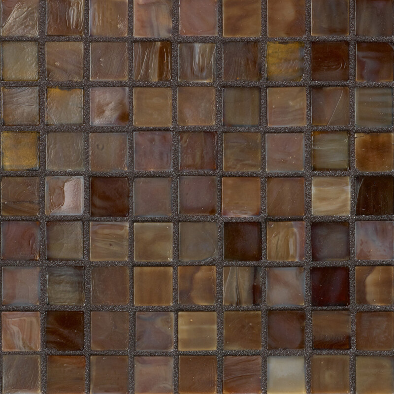 Rosewood 5/8×5/8 Glass Mosaic 11 5/8×11 5/8 Image