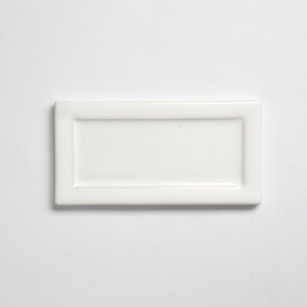 White glossy ceramic accent tile for classic interiors by Country Floors