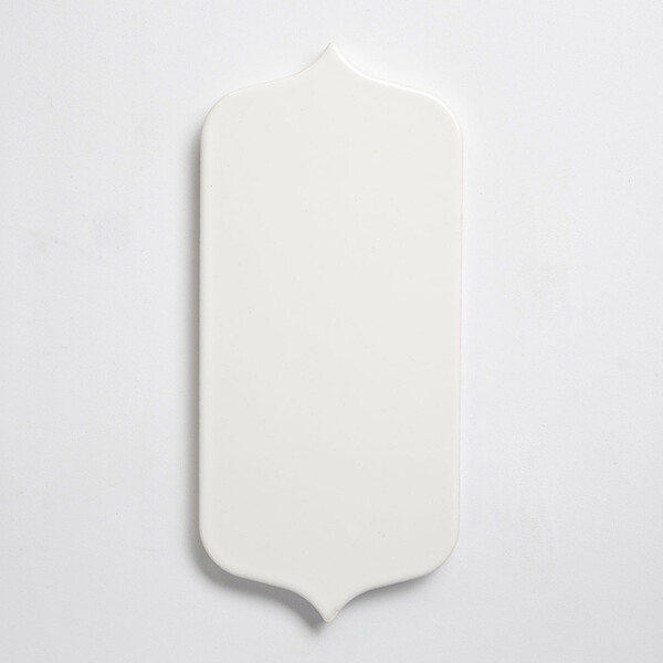Royal White, Tulum White Glossy Tear Field Ceramic Accent Tiles 3 5/8×8 Image