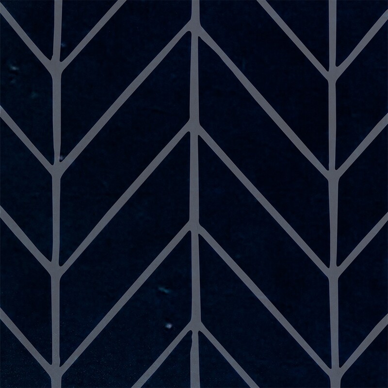 Tourmaline Crackled Chevron Ceramic Tiles 2x6