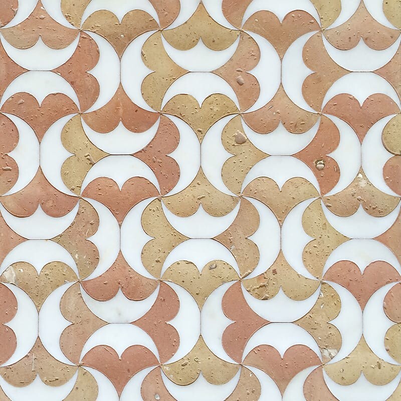 Bianco Matte Tibet Terracotta Mosaics 12x12