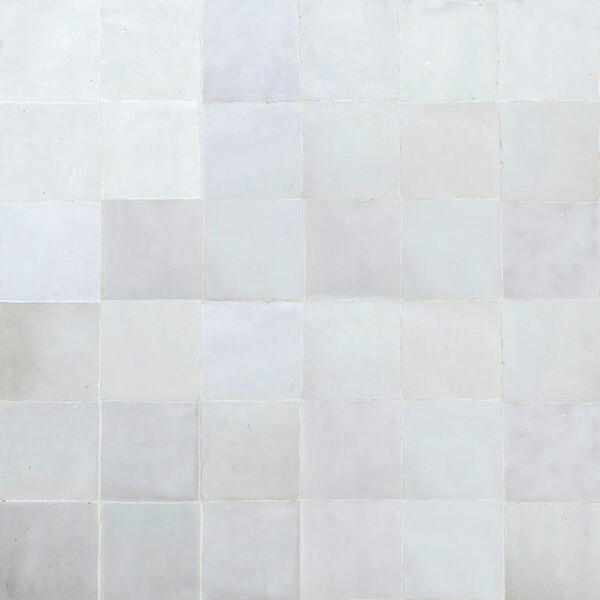White Glossy Midan Zellige Zellige Mosaic 11 3/4x11 3/4