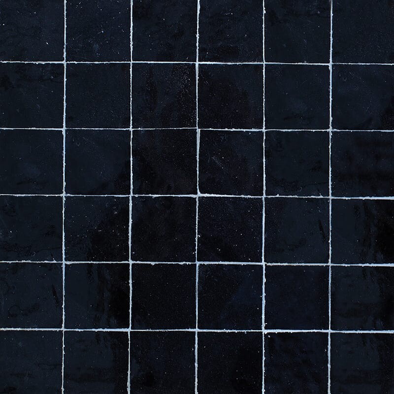 Black Glossy Midan Zellige Zellige Mosaic 11 3/4x11 3/4