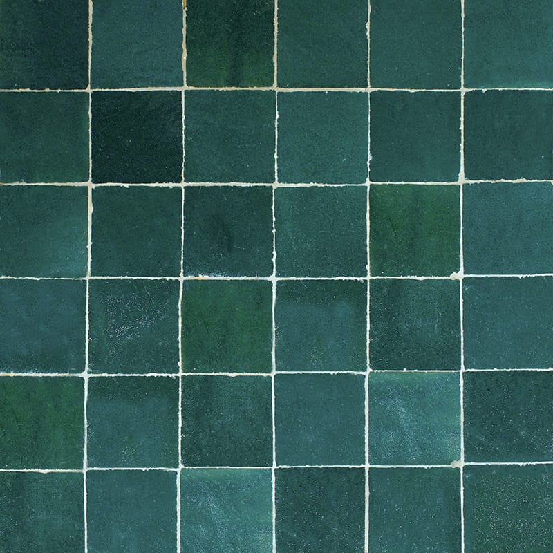 Green Glossy Midan Zellige Zellige Mosaic 11 3/4x11 3/4