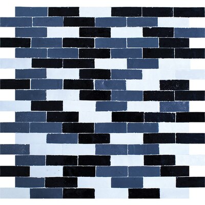 Multi Glossy Woven Zellige Zellige Mosaic 11 3/4x11 3/4