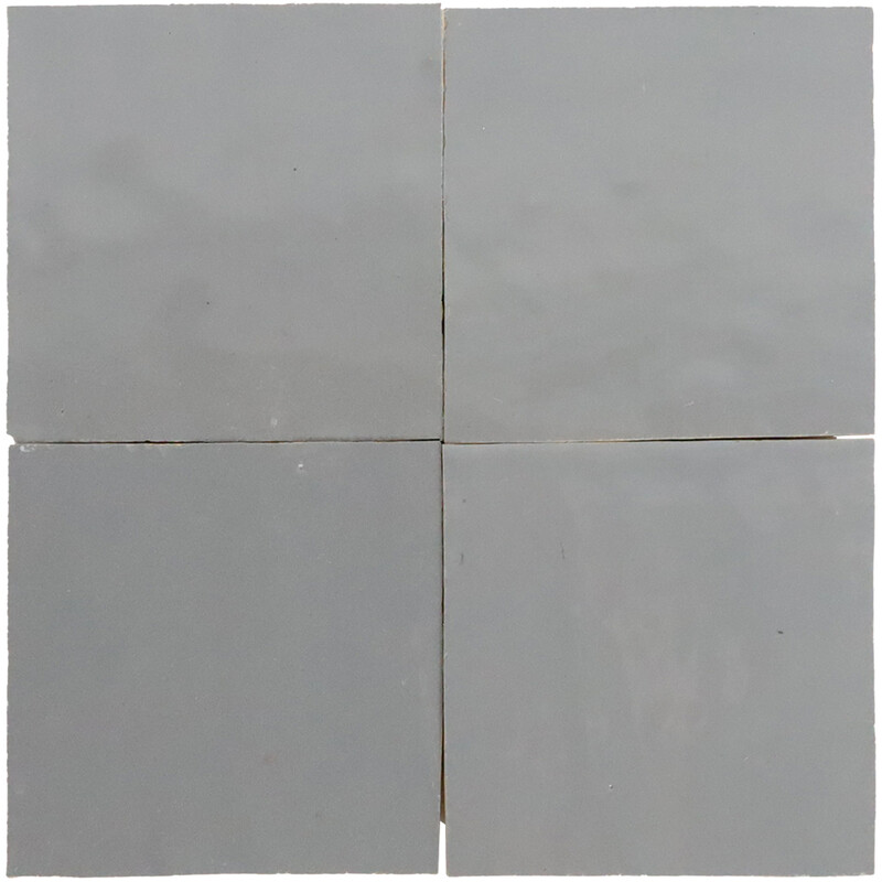 Light Gray Glossy Zellige Tile 4x4