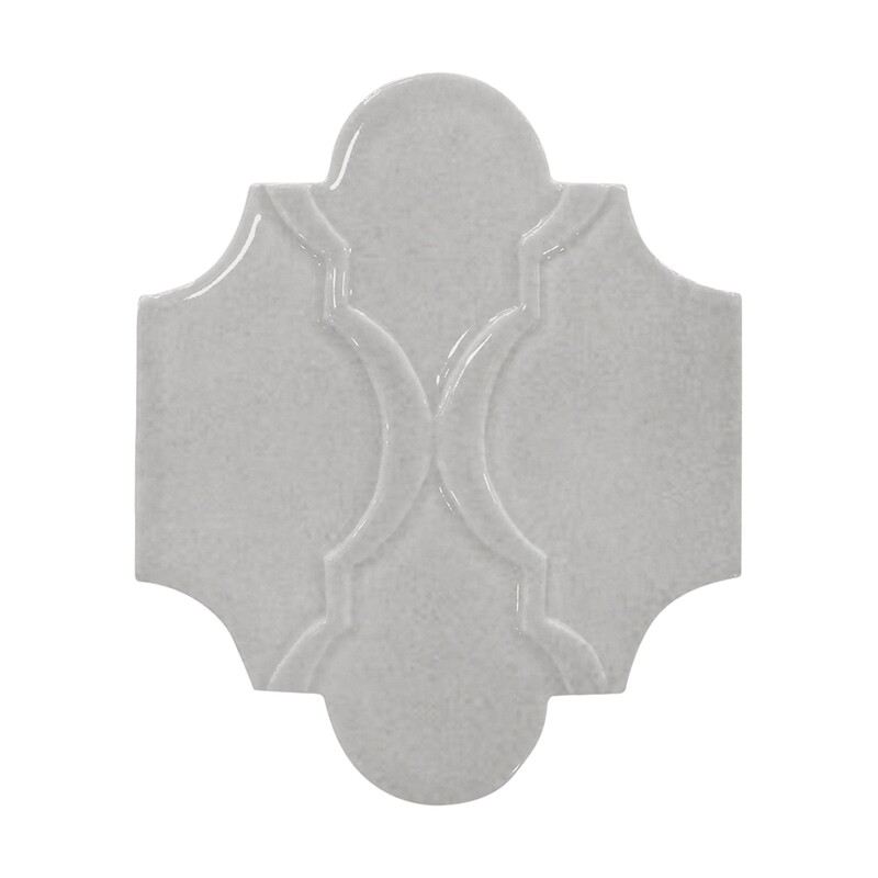 Breathe Glossy Arabesquette Ceramic Decorative 6 1/8×7 3/8 Image