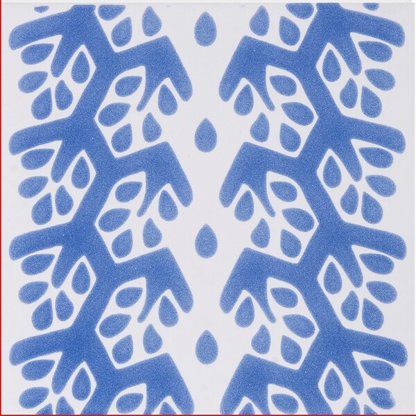 Snow white and blue glossy striped ceramic tile by Country Floors