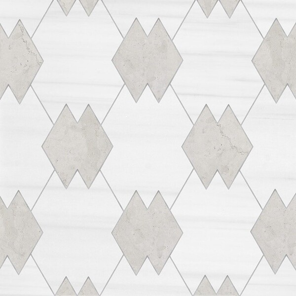 Tappeti Bianco Dolomiti, Britannia Multi Finish Marble Waterjet Decos 8×10 21/32 Image