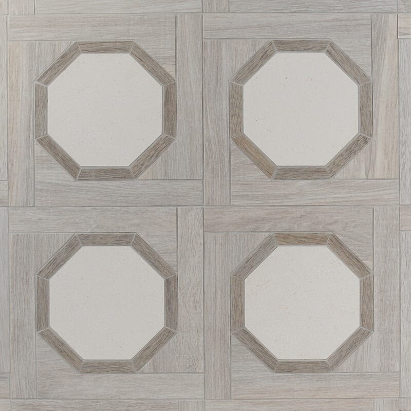 Octave District Multi Finish Limestone Waterjet Decos 16 9/16×16 9/16 Image