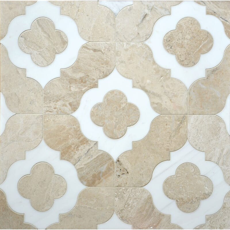 Diana Royal, Dolomite Multi Finish Irene Marble Mosaics 12x12