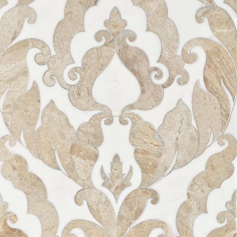 Diana Royal, Dolomite Multi Finish Rumi Marble Mosaic 13 9/16×18 Image