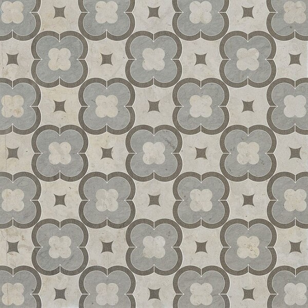 Damascus Britannia Light, Britannia, Bosphorus Honed Limestone Waterjet Decos 11×11 Image