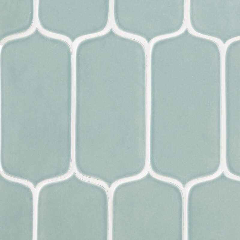 Witty Green Glossy Tear Field Ceramic Tiles 3 5/8×8 (DC00131)